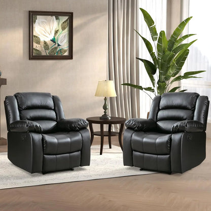 Recliner Chair Set of 2, with Overstuffed Arm and Back