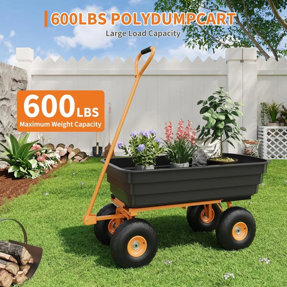 Heavy Duty Garden Cart 600lb Capacity