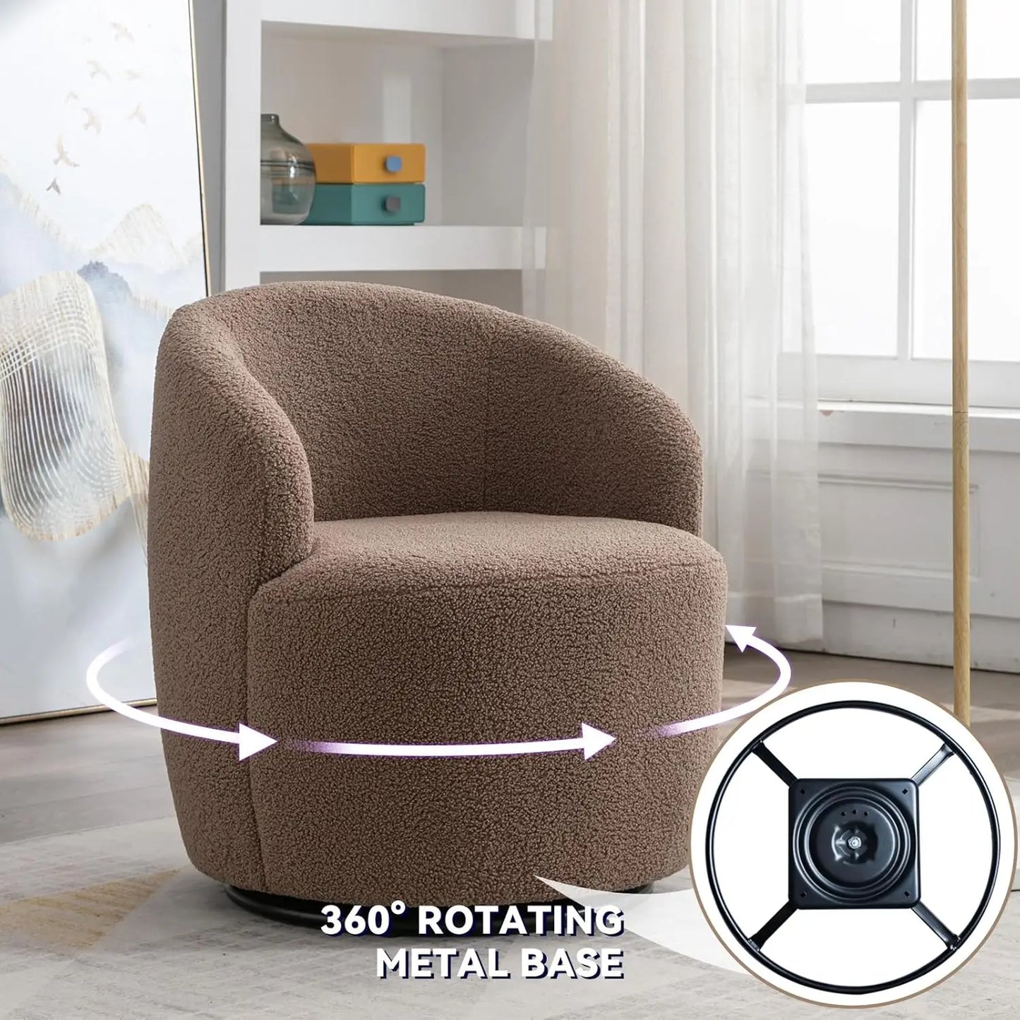 360° Swivel Barrel Chair Set of 2