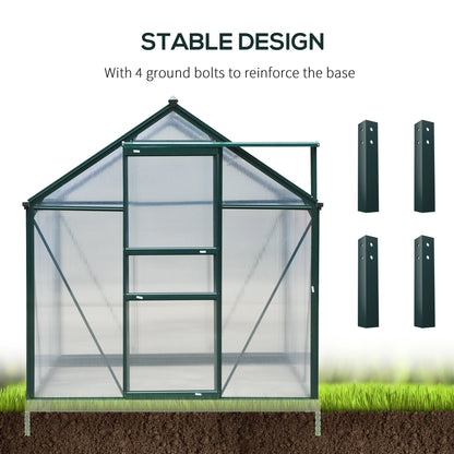 6' X 8' X 7 Aluminum Frame Walk-In Greenhouse