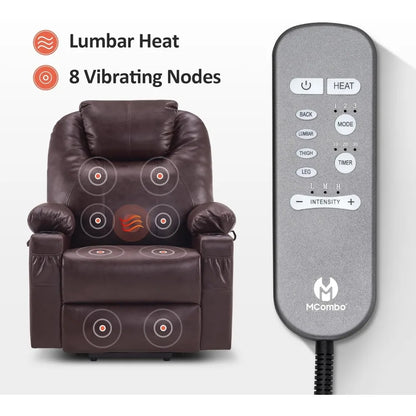 Dual Motor Power Lift Recliner With Extended Footrest,