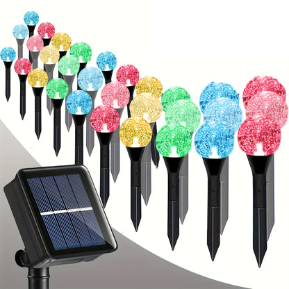 30-Piece Outdoor Solar Crystal Ball String Lights, w/8 Lighting Modes & Sensor Switch