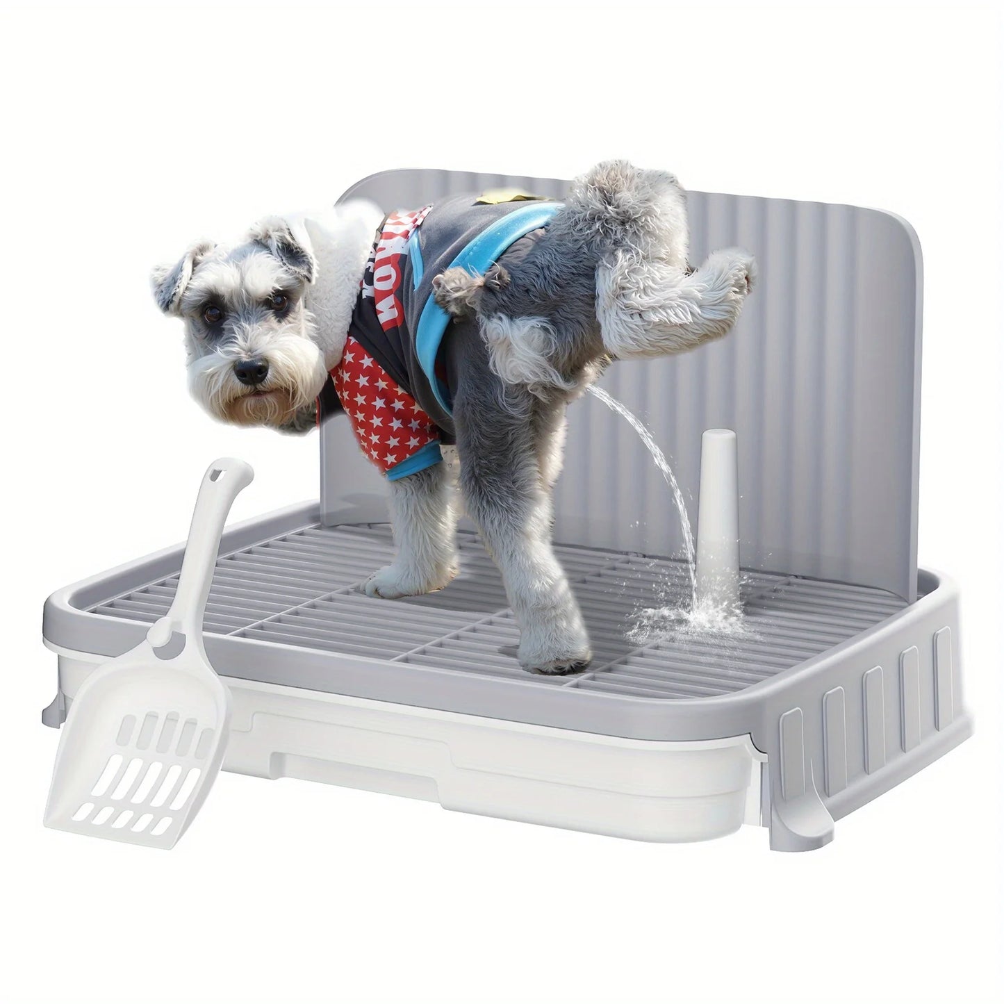 Dog Potty Tray w/Protection Wall, No Leak, Keep Paws Dry & Floors Clean