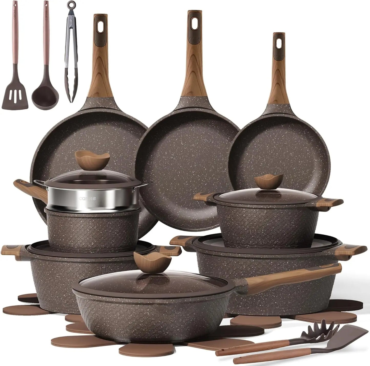 26PCS Nonstick Induction Cookware Set