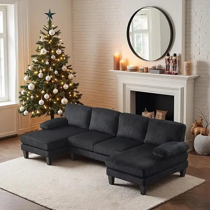 Sectional U-Shaped Sofa with Double Chaise