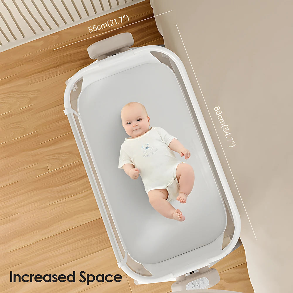 Automatic Rocking Bassinet with Comfortable Soft Mattress