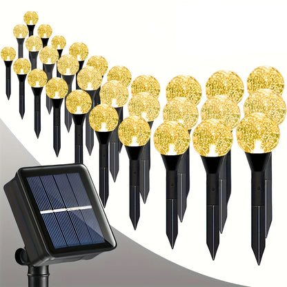 30-Piece Outdoor Solar Crystal Ball String Lights, w/8 Lighting Modes & Sensor Switch