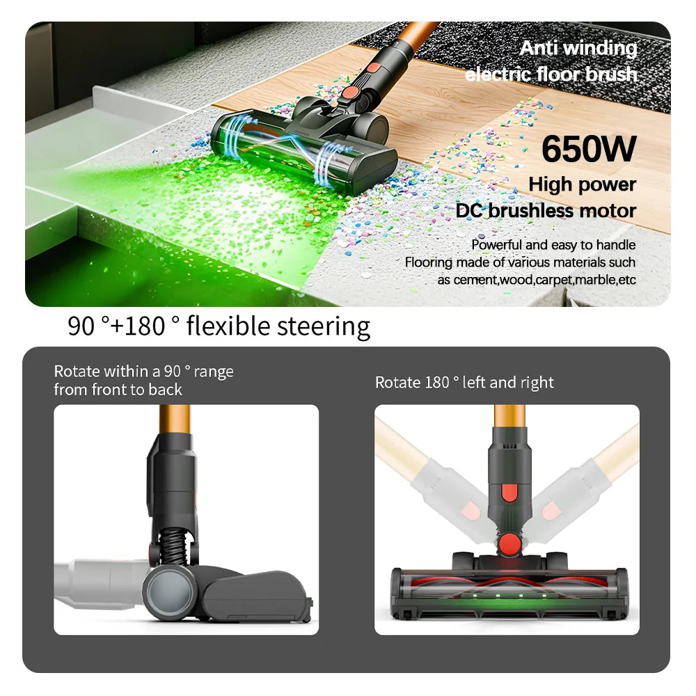 Cordless Handheld Vacuum Cleaner with Removable Battery