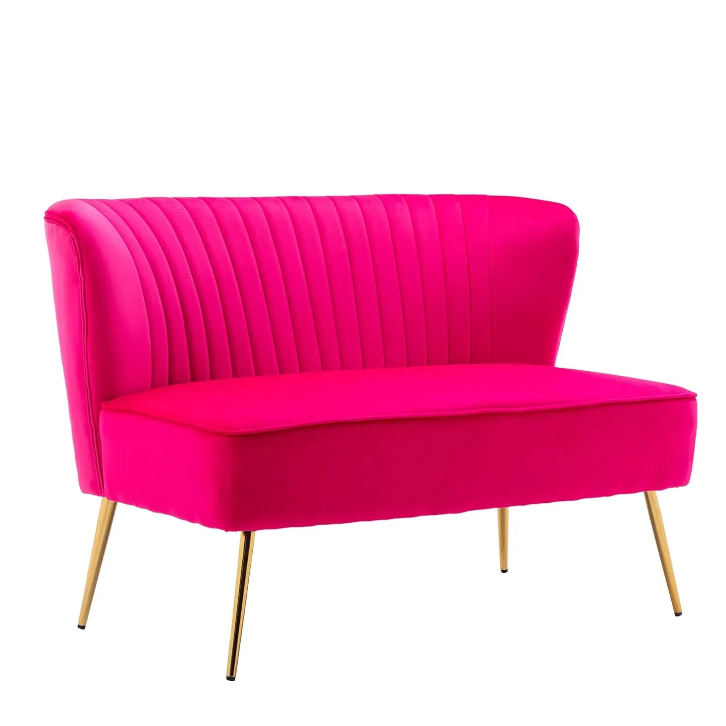 Velvet Contemporary Velvet Upholstered Love Seat