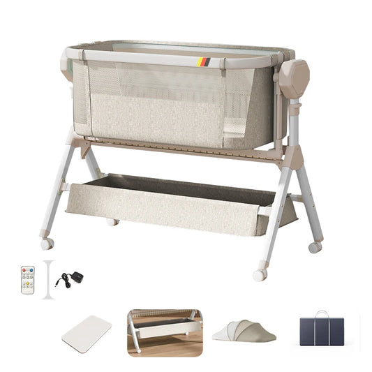 Automatic Rocking Bassinet with Comfortable Soft Mattress