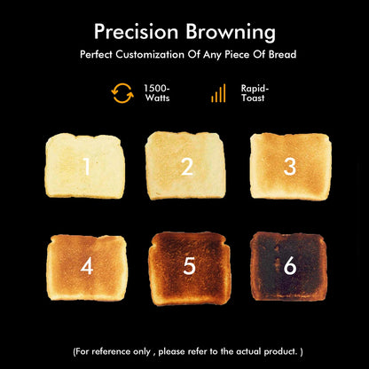 4 Slice Toaster with Extra Wide Slots and Dual Controls