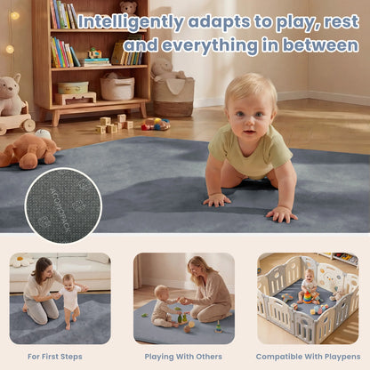 1.3 inch Thick Non-Slip Baby Play Mat for Tummy Time