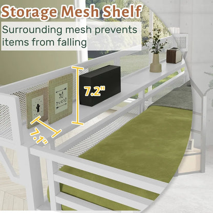 Full Size Loft Bed with Stairs and Storage - Space-Saving Design