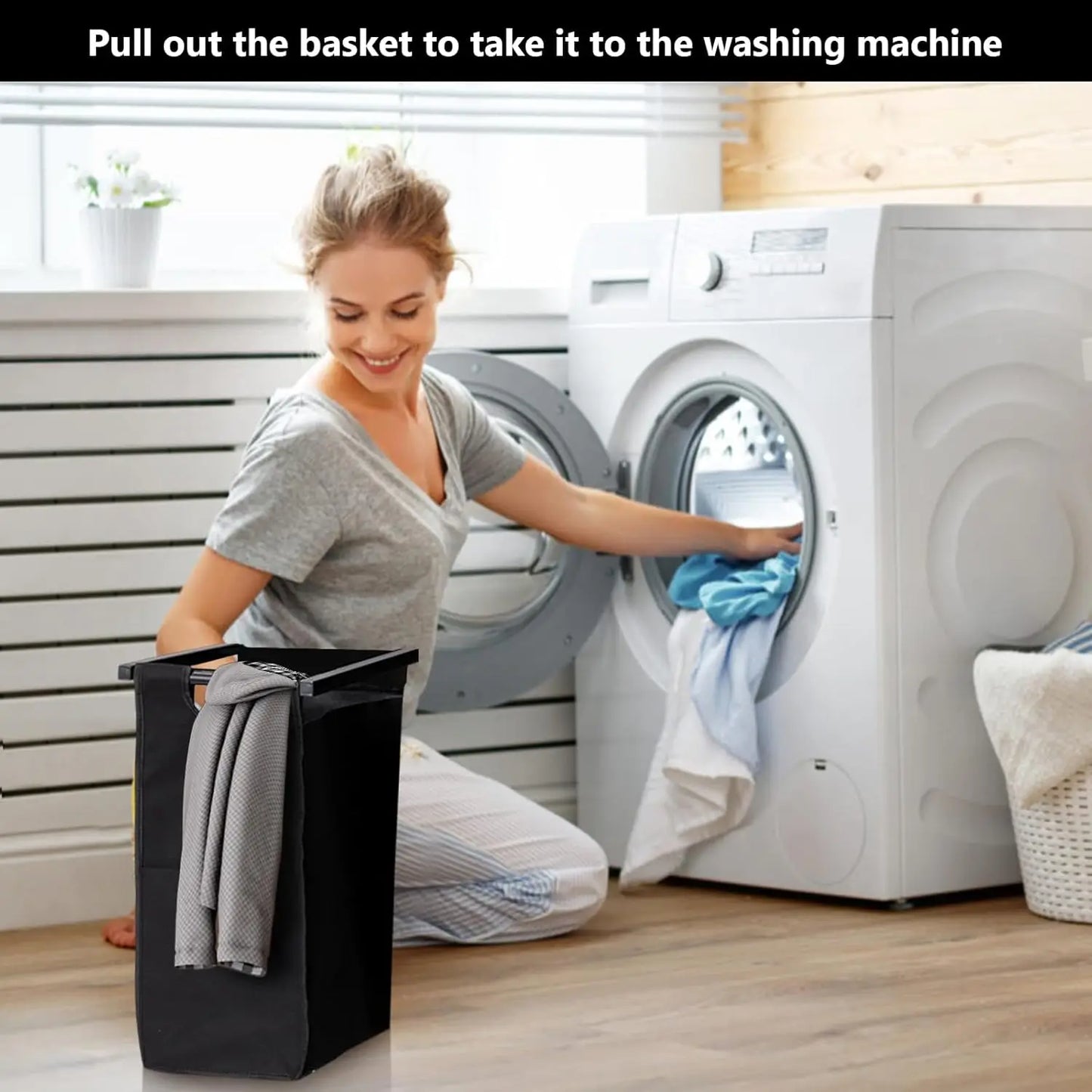 Laundry Hamper Sorter, Removable Bags & Shelf
