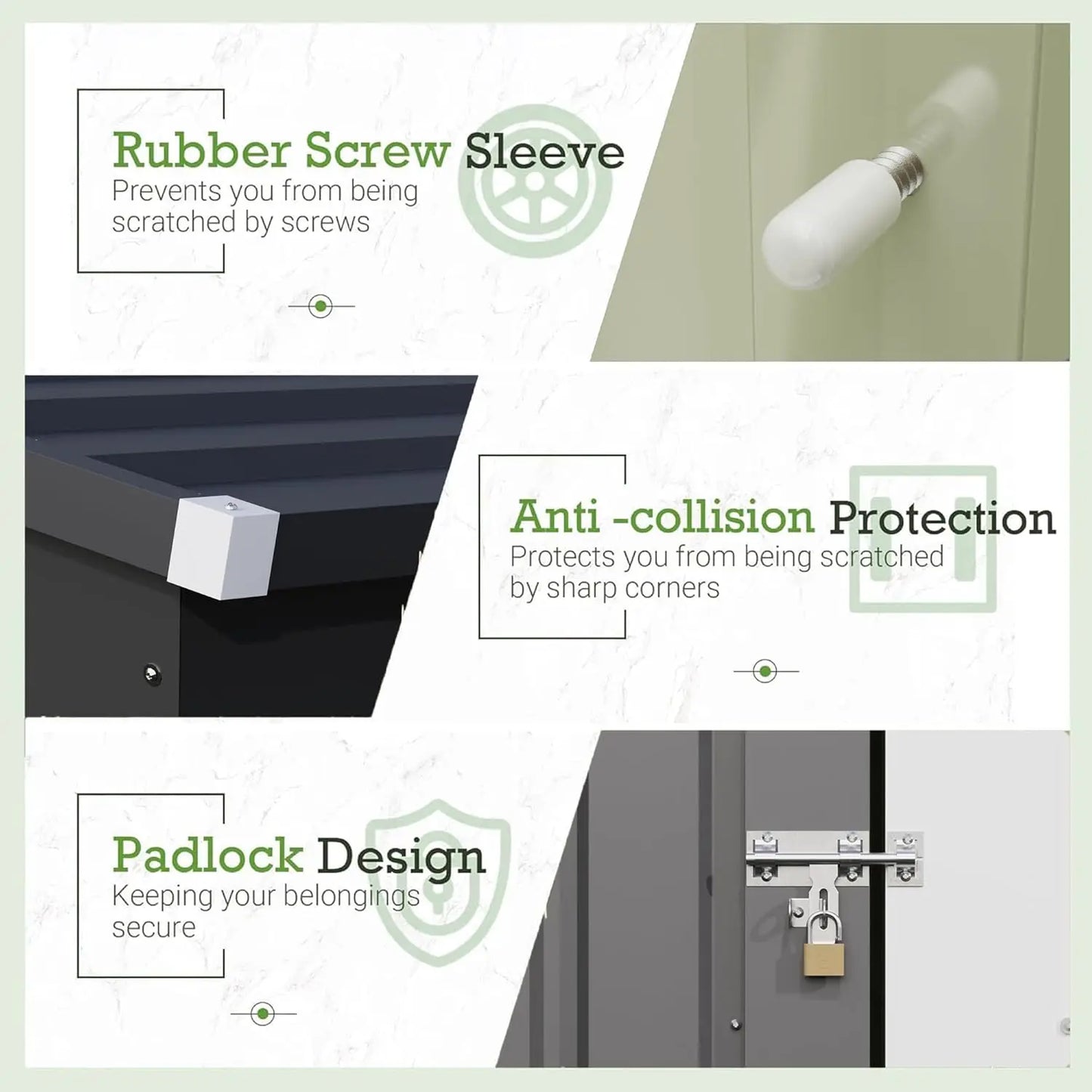 5x3 FT Metal Storage Shed w/Single Lockable Door