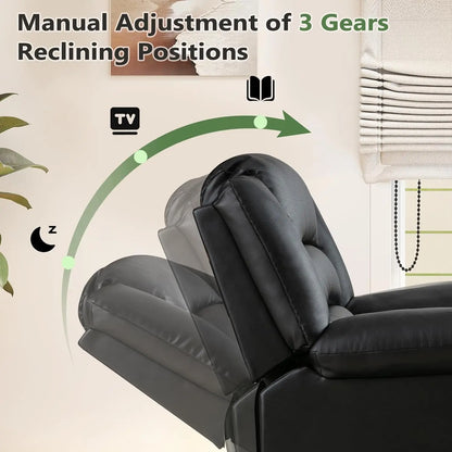 Recliner Chair Set of 2, with Overstuffed Arm and Back