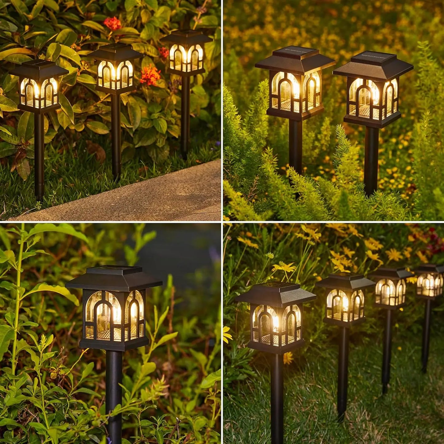 6/10 Pack Solar Landscape Lights for Yard, Lawn, Patio, Walkway