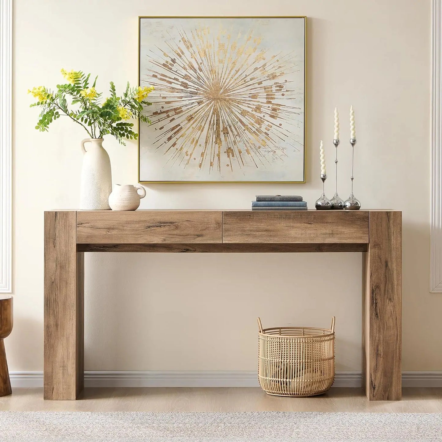 Modern Entryway Console Table with Drawers