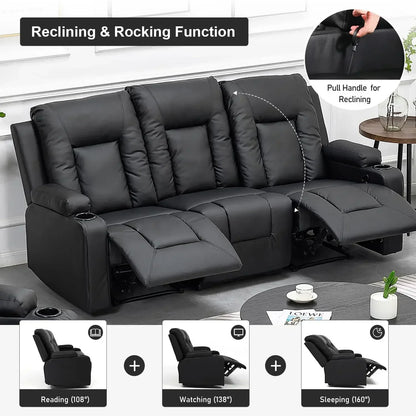 Leather Recliners and Loveseat Furniture Set