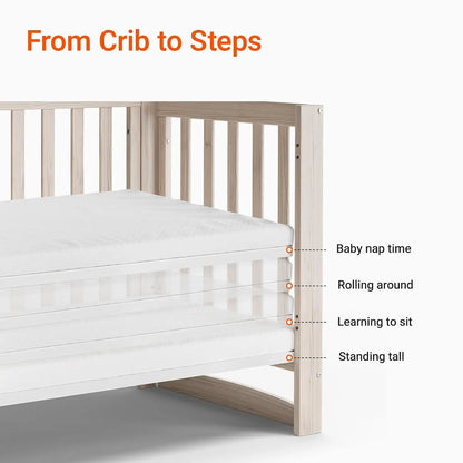 11-in-1 Convertible Crib, with 4 Mattress Heights,