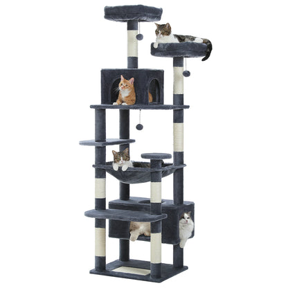 Large Cat Tree with Scratching Posts and Spacious Hammock