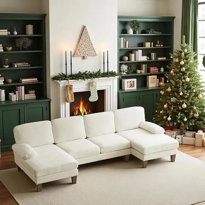 Sectional U-Shaped Sofa with Double Chaise