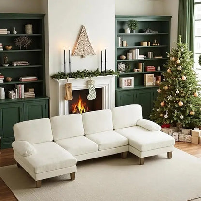 Sectional U-Shaped Sofa with Double Chaise