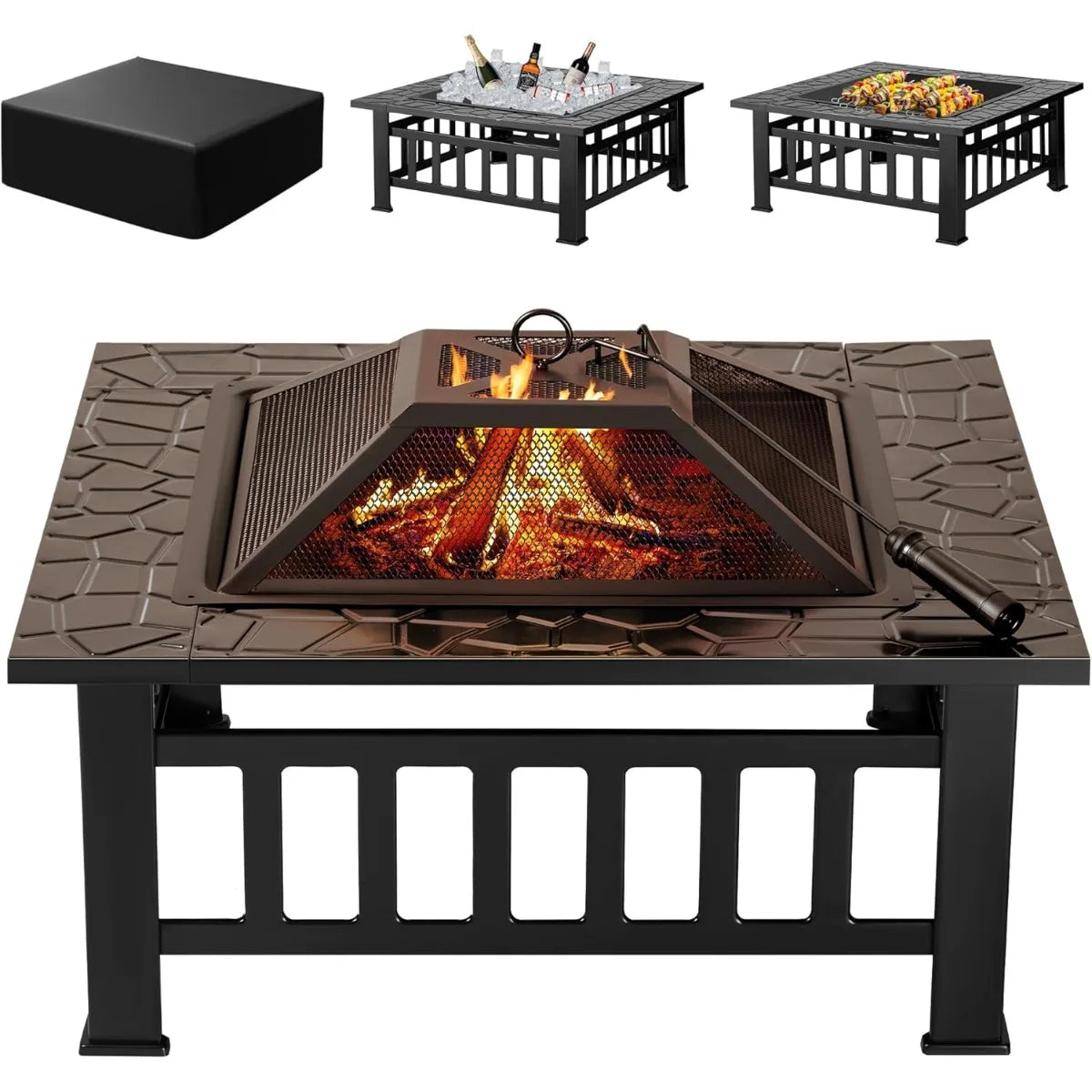 Metal Fire Pit Table