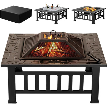 Metal Fire Pit Table