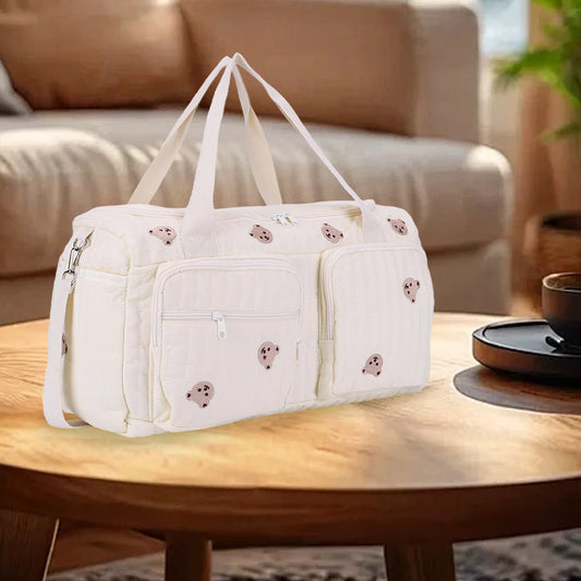 Quilted Large Capacity Baby Diaper Bag
