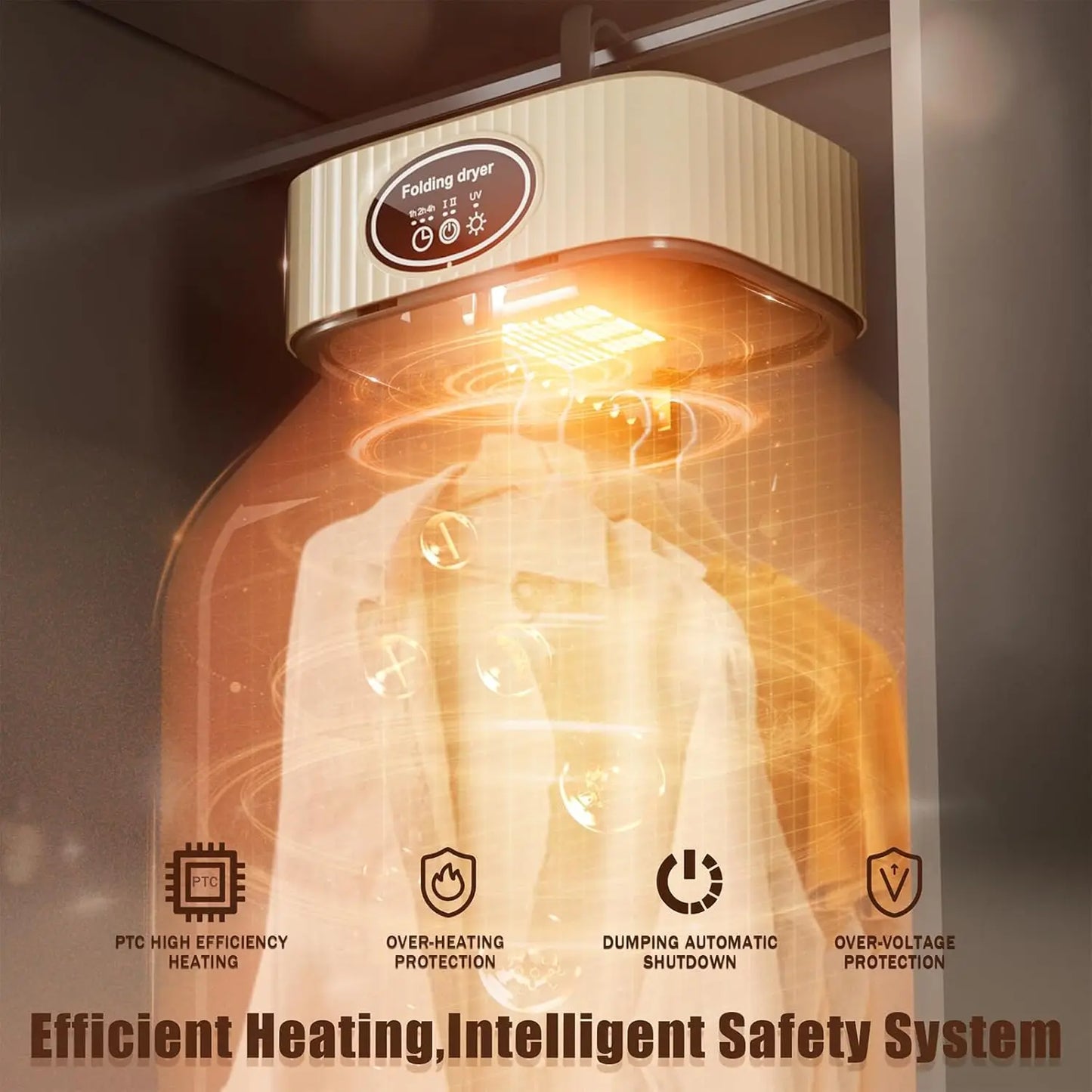 Compact Portable Clothes Dryer w/Adjustable Timer