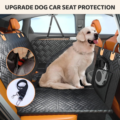 Rear Car Seat Cover for Dogs, Hard Bottom , Load-Bearing 400lbs