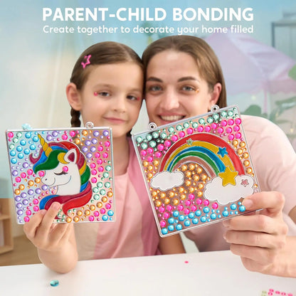 4PCS Window Art 2-in-1 Gems and Gels Suncatcher