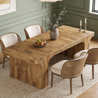 Farmhouse Modern Style Dining Table with Arch Design