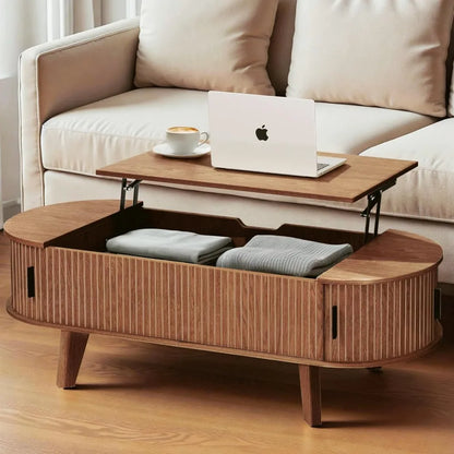 Modern Oval Lift Top Coffee Table