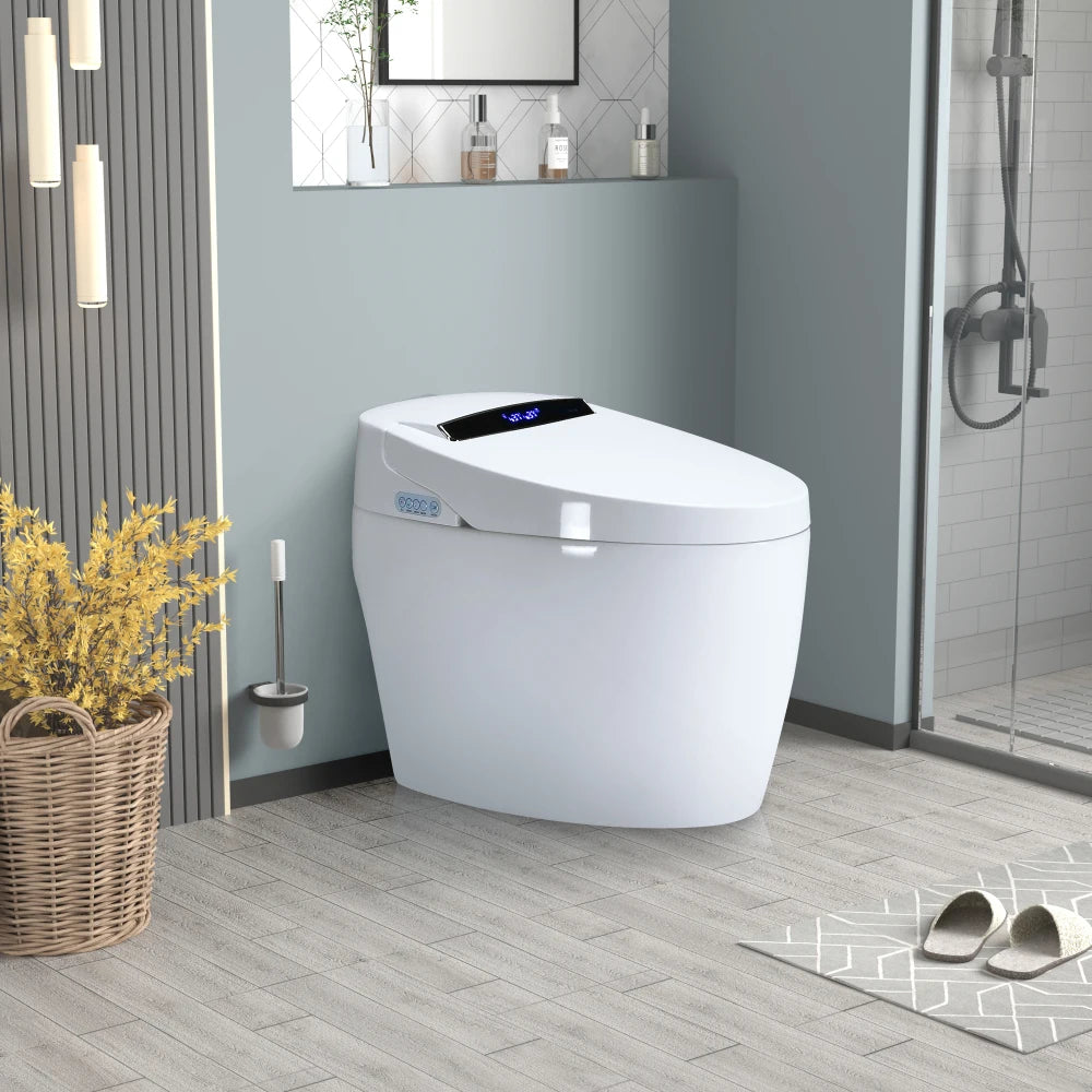 Smart Toilet w'Heated Bidet Seat, Intelligent Toilet Auto Open/Close Seat