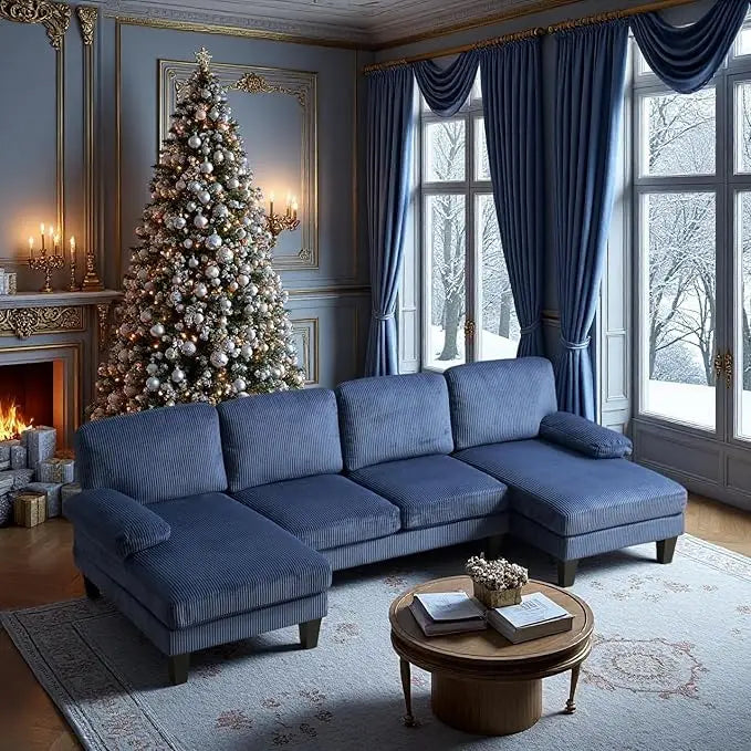 Sectional U-Shaped Sofa with Double Chaise