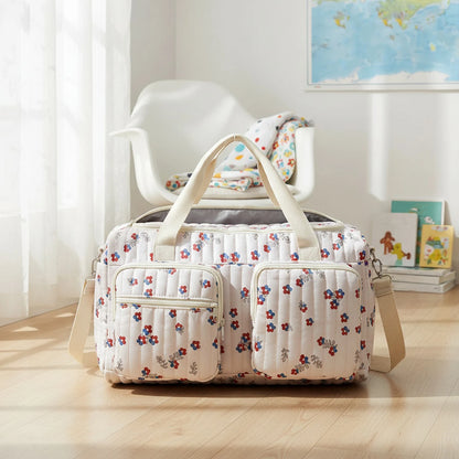 Quilted Large Capacity Baby Diaper Bag