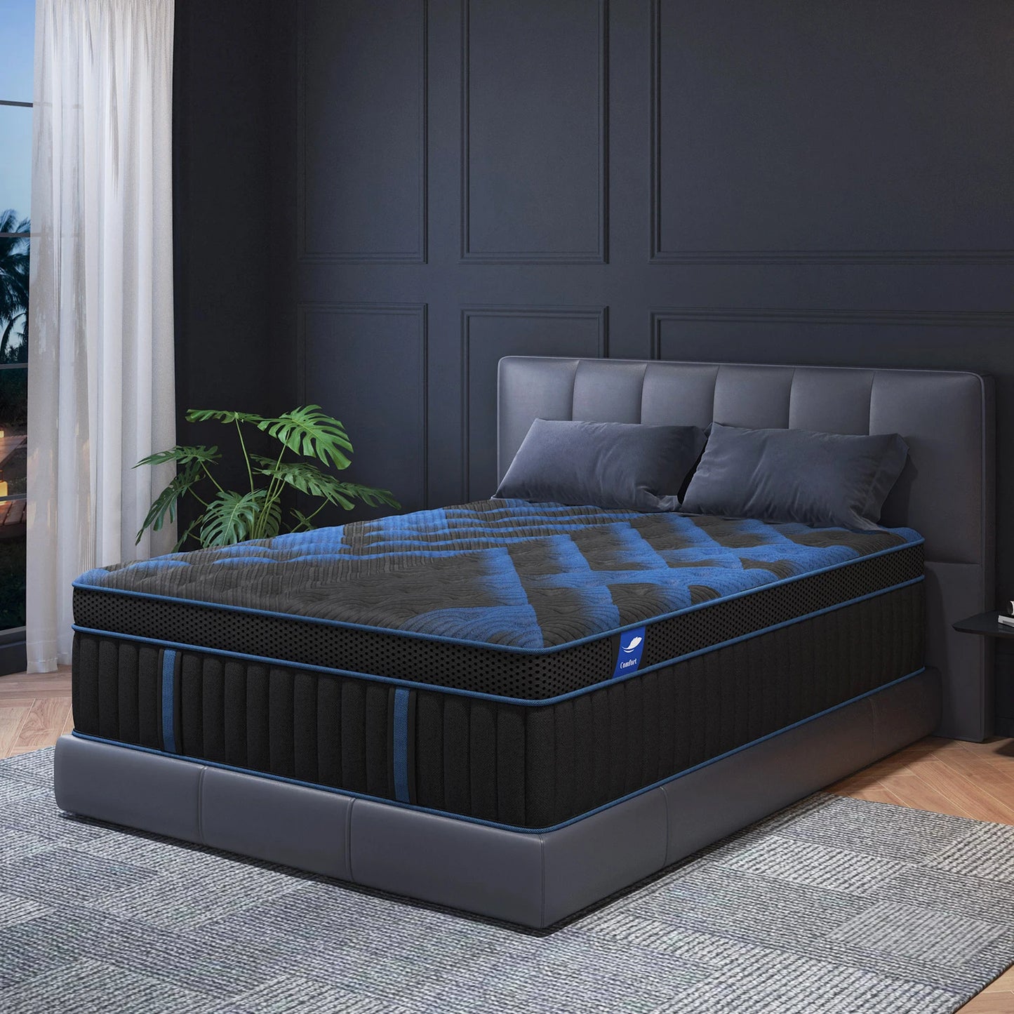 Gel Memory Foam Hybrid Pocket Spring Mattress Medium Firm Motion Isolation
