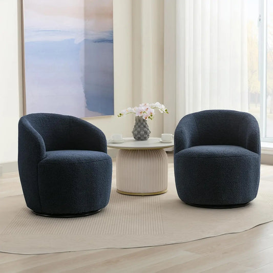 360° Swivel Barrel Chair Set of 2