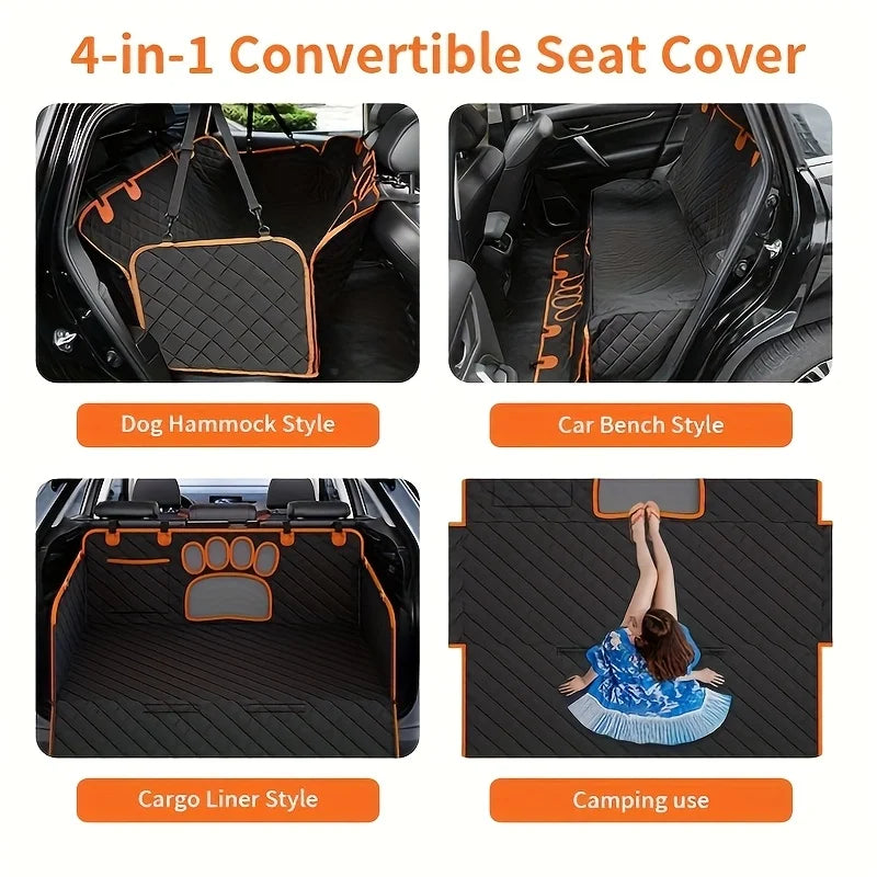 Pet Rear Car Seat Cover, Heavy Duty, Scratch Resistant, Anti Slip