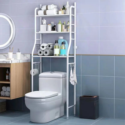 Freestanding Over The Toilet Metal Shelves, w/Paper Holder
