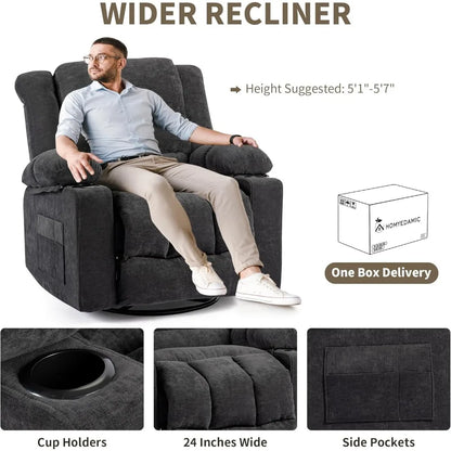 Modern Ergonomic Rocker/Recliner with 360 Degree Swivel
