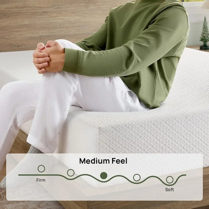 Gel Memory Foam Mattress in a Box, Fiberglass Free, Breathable
