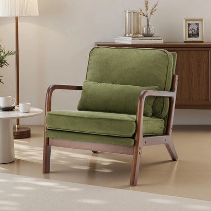 Modern Solid Wooden Frame Accent Chair