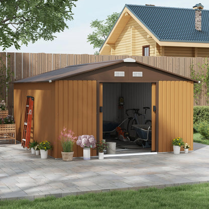 13' X 11' Steel Outdoor Utility Storage Tool Shed