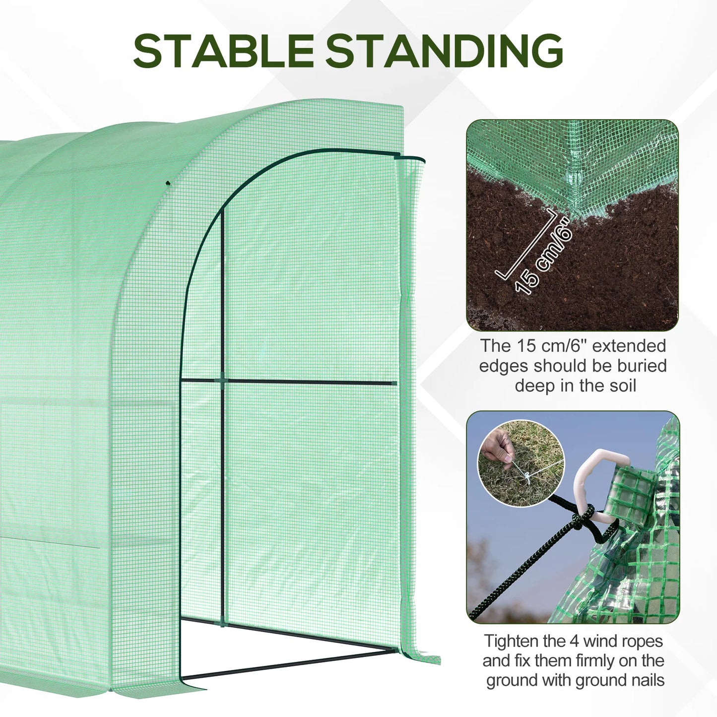Greenhouse Backyard Nursery w/Window & Zippered Doors