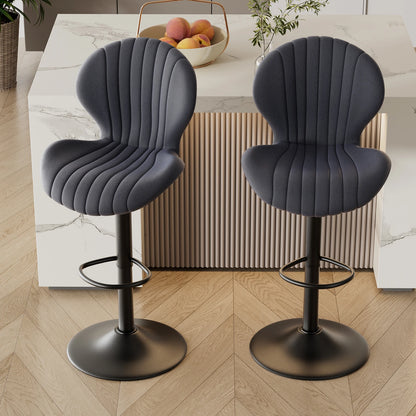 2 Piece Luxury Backrest Bar Stools
