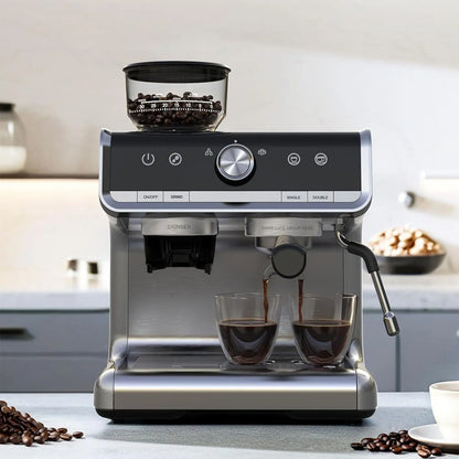 Espresso Coffee Machine with Grinder