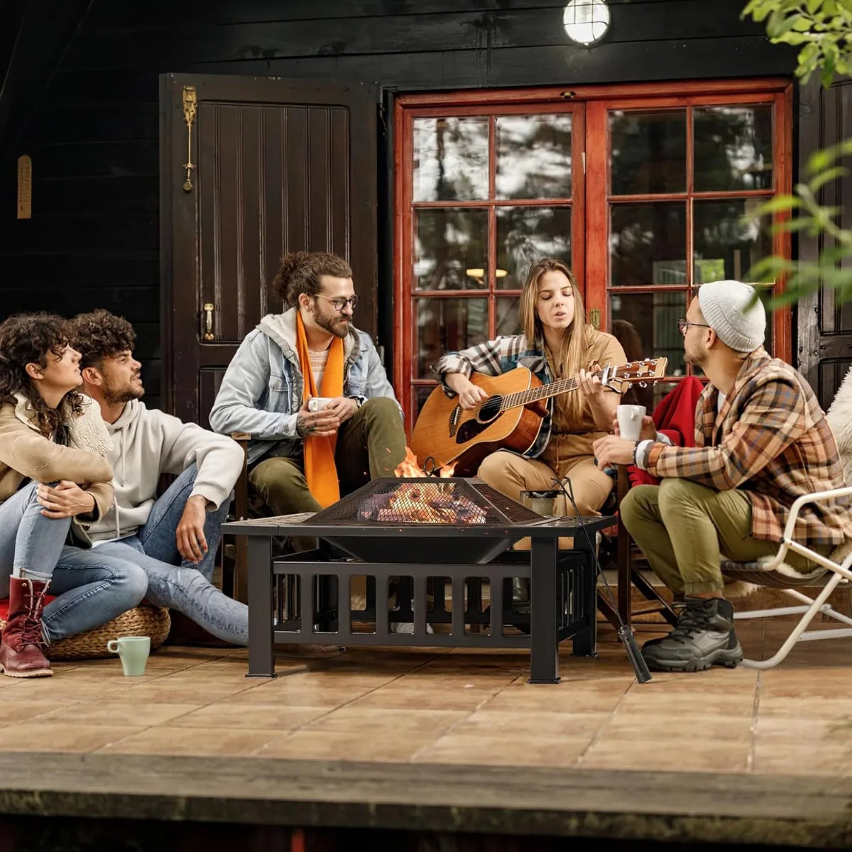 Metal Fire Pit Table